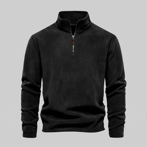 Herren Fleece-Pullover mit Quarter-Zip