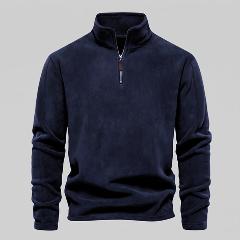 Herren Fleece-Pullover mit Quarter-Zip