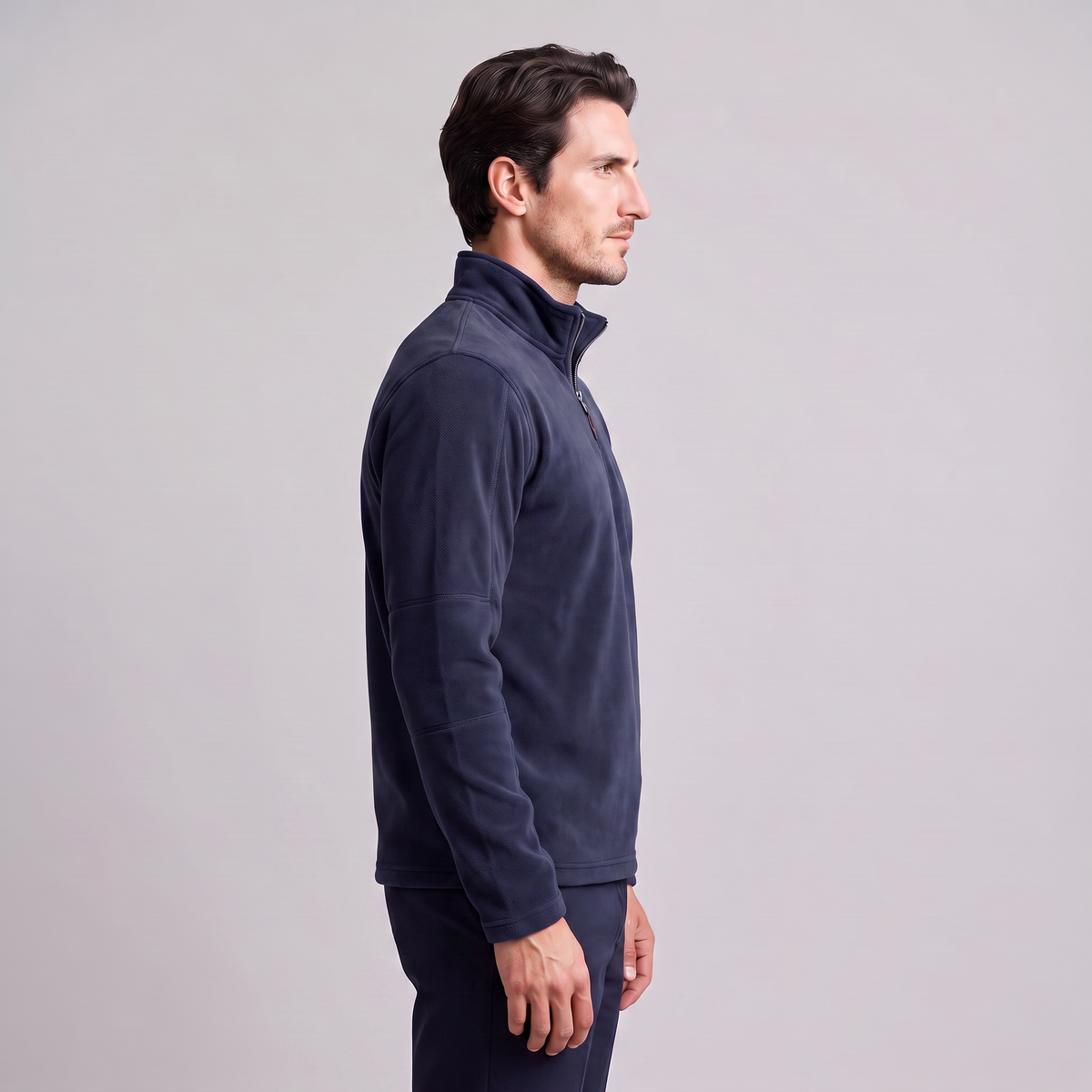 Herren Fleece-Pullover mit Quarter-Zip