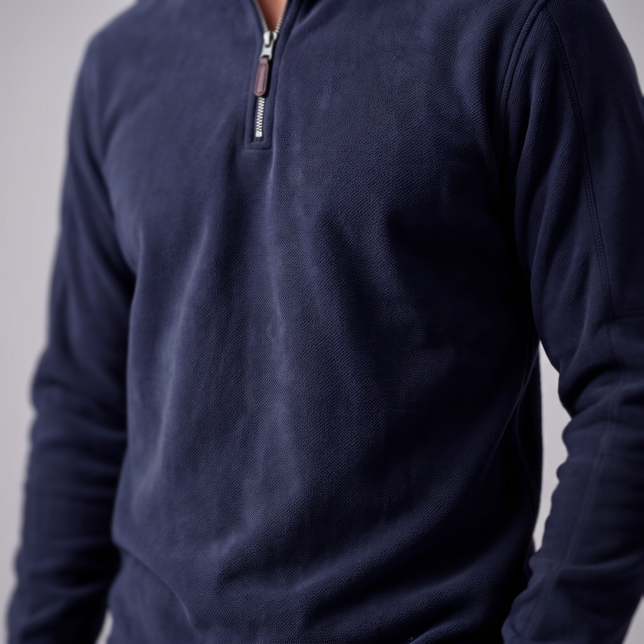 Herren Fleece-Pullover mit Quarter-Zip