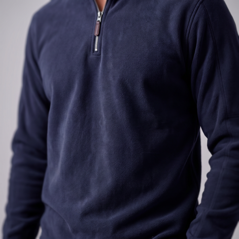 Herren Fleece-Pullover mit Quarter-Zip