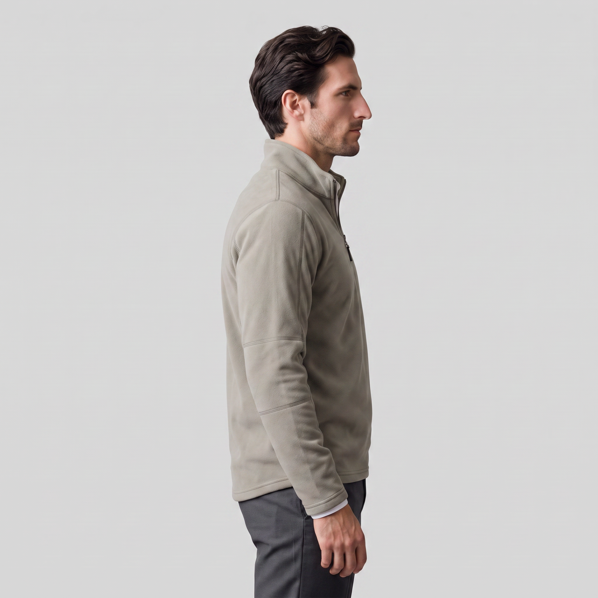 Herren Fleece-Pullover mit Quarter-Zip