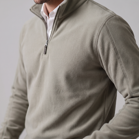 Herren Fleece-Pullover mit Quarter-Zip