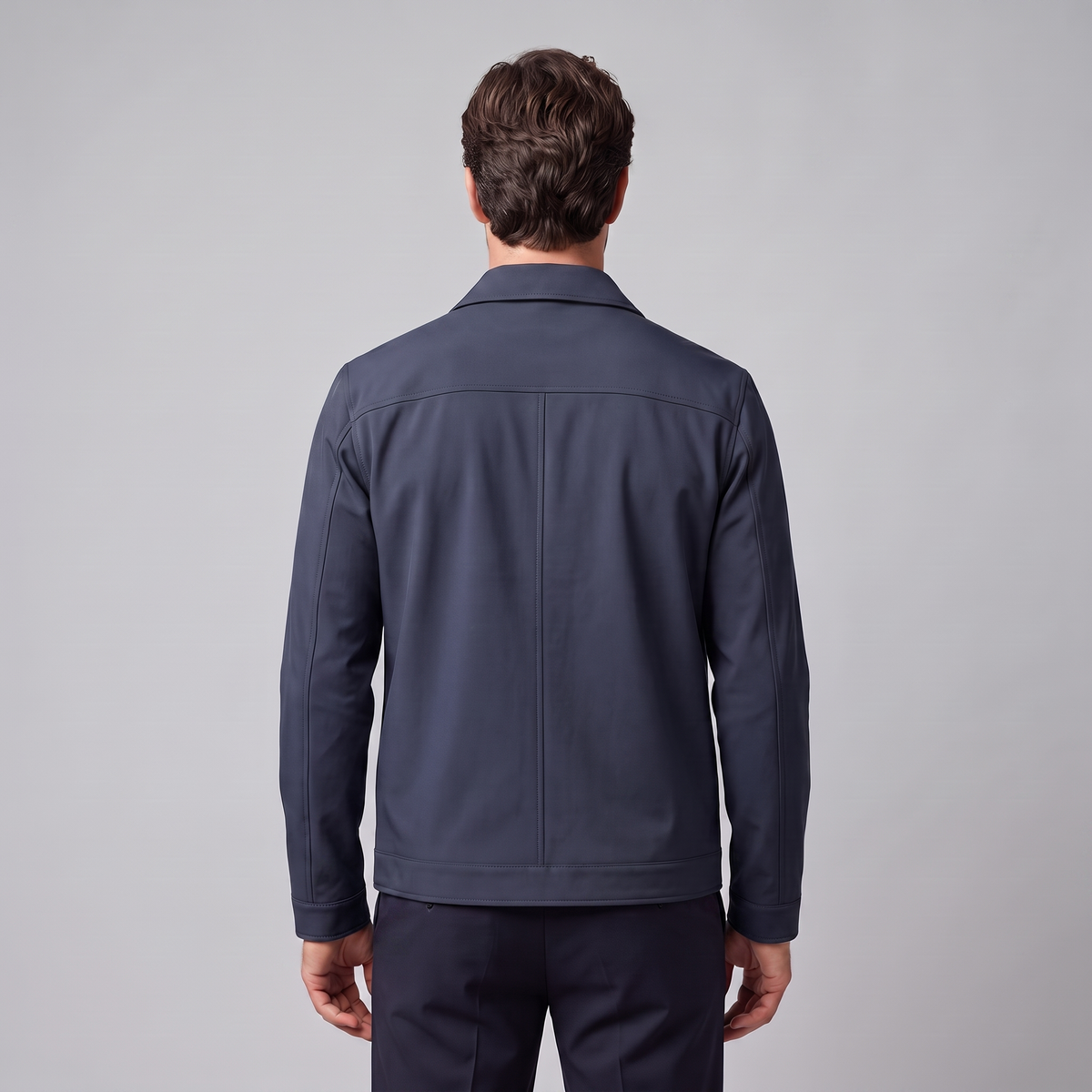 Herren Fleece-gefütterte Jacke mit Hemdkragen