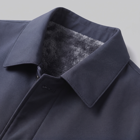 Herren Fleece-gefütterte Jacke mit Hemdkragen