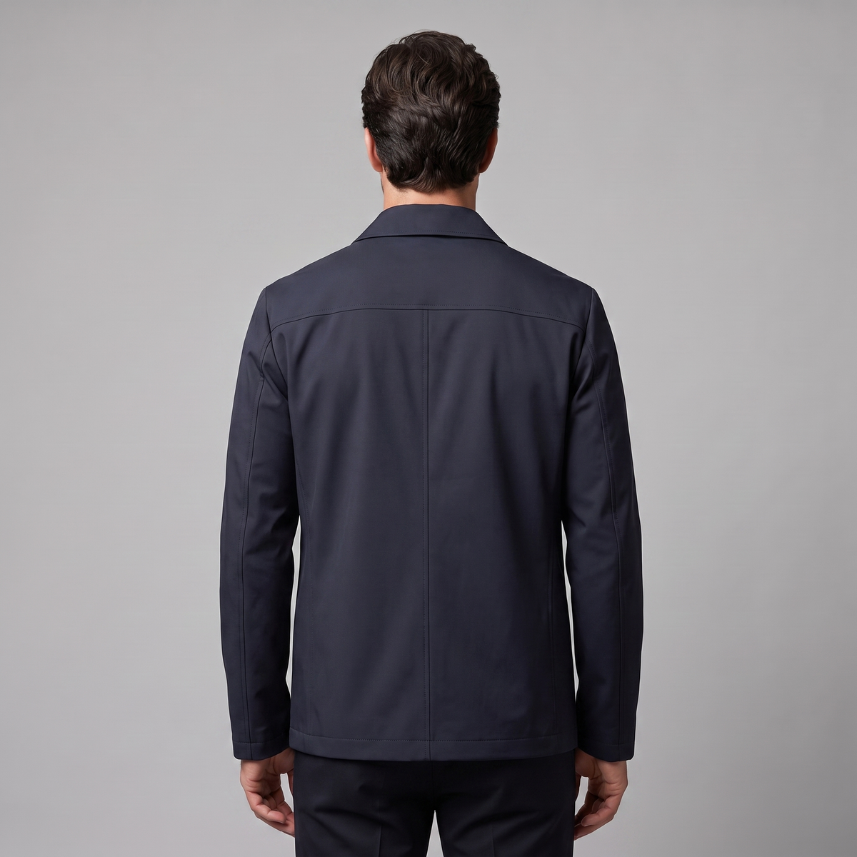 Herren Fleece-gefütterte Jacke mit Hemdkragen