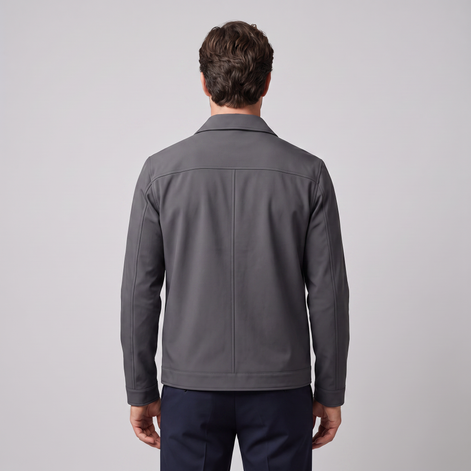 Herren Fleece-gefütterte Jacke mit Hemdkragen