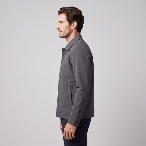 Herren Fleece-gefütterte Jacke mit Hemdkragen
