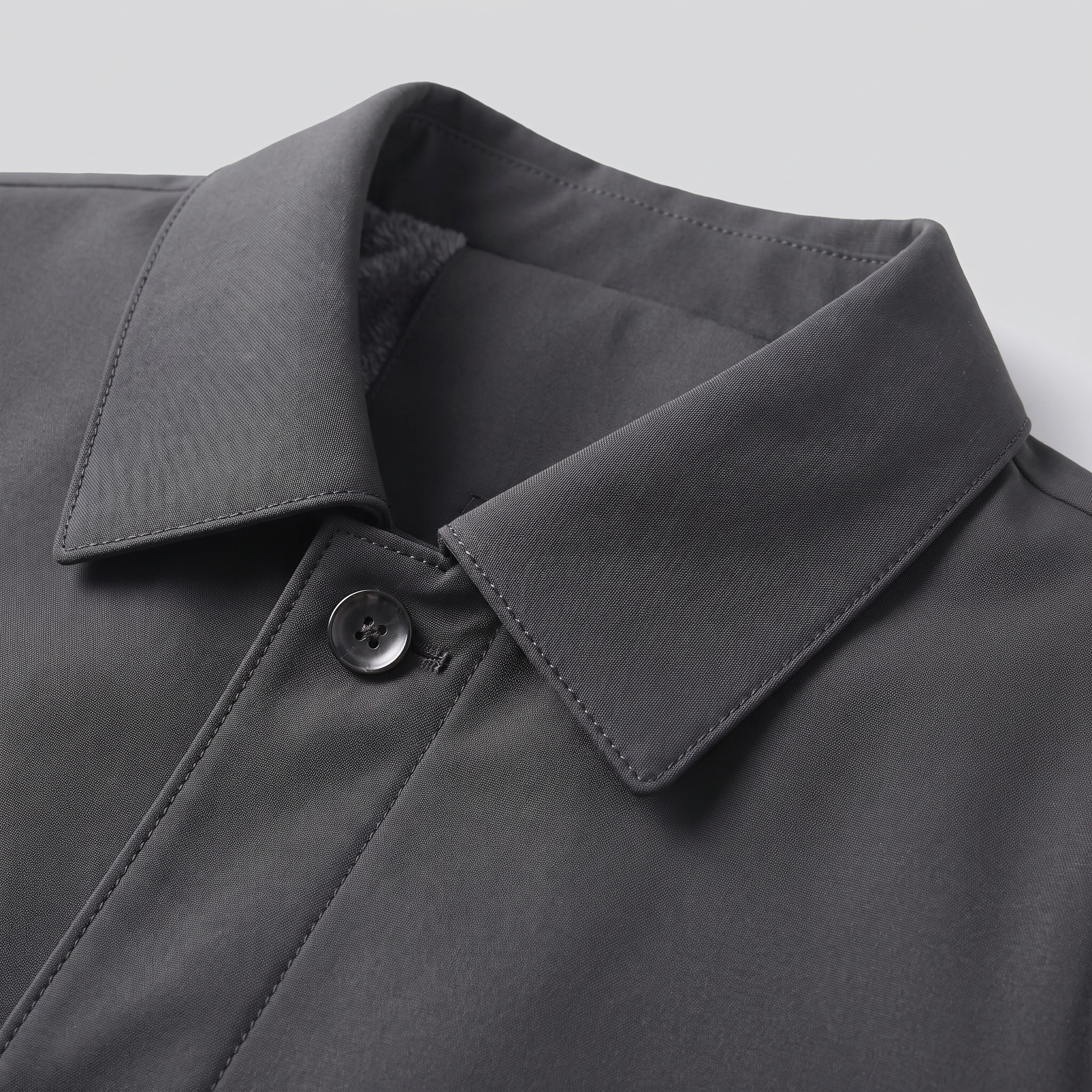 Herren Fleece-gefütterte Jacke mit Hemdkragen
