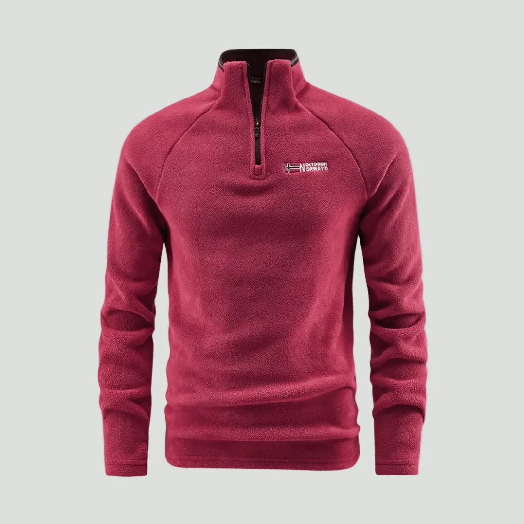 Herren Fleecejacke Thermofleece mit Halbem Reißverschluss