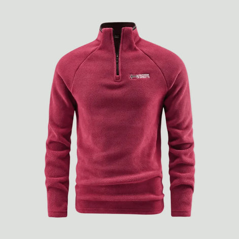 Herren Fleecejacke Thermofleece mit Halbem Reißverschluss