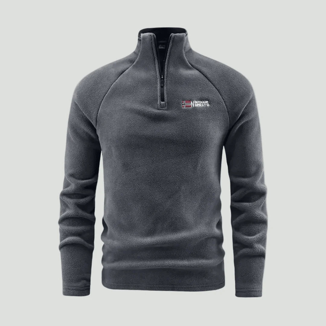 Herren Fleecejacke Thermofleece mit Halbem Reißverschluss
