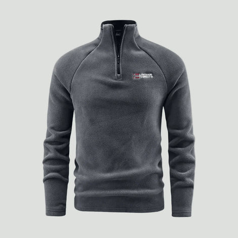Herren Fleecejacke Thermofleece mit Halbem Reißverschluss