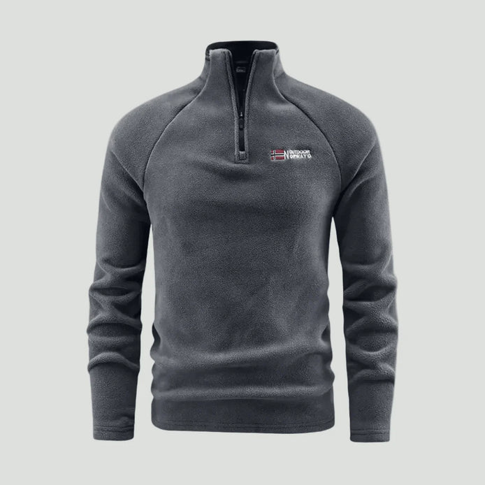Herren Fleecejacke Thermofleece mit Halbem Reißverschluss