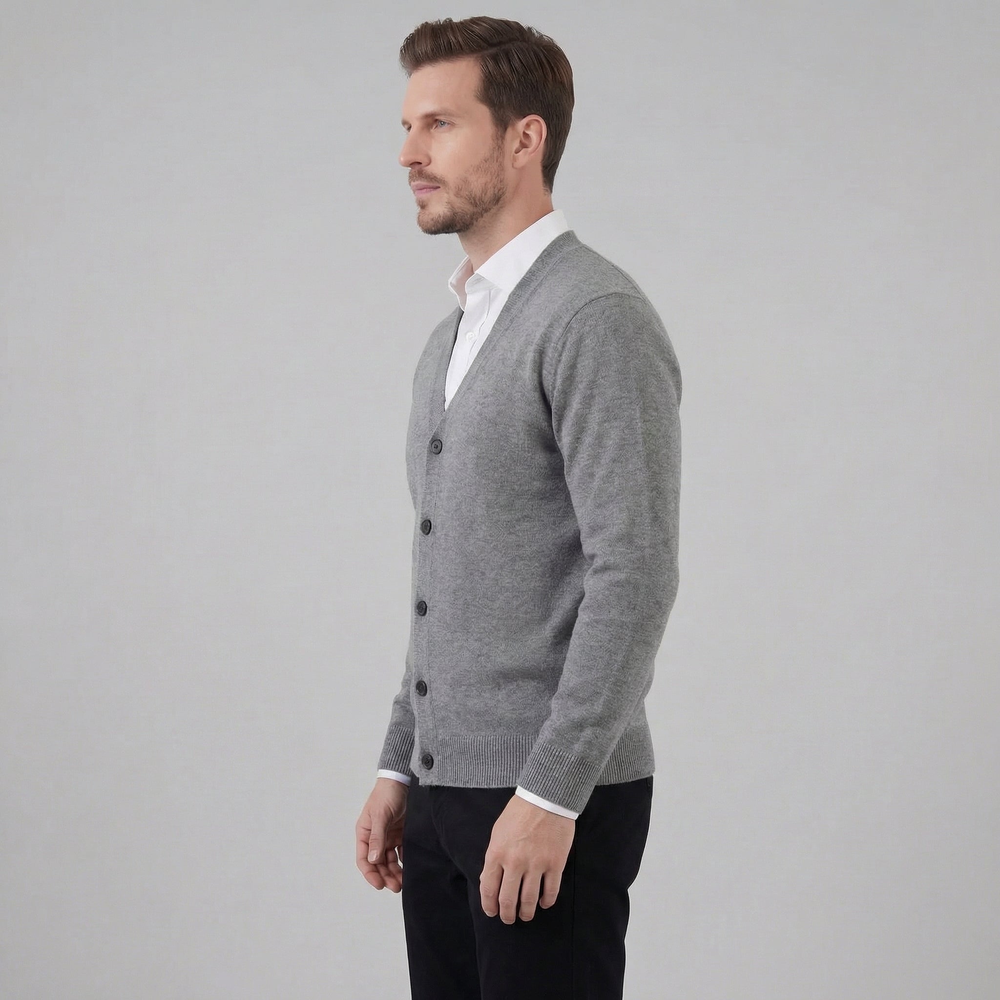 Herren Freizeit V Ausschnitt Cardigan