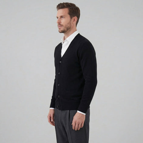 Herren Freizeit V Ausschnitt Cardigan