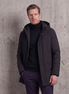 Herren Frühlings-Pufferjacke mit Kapuze