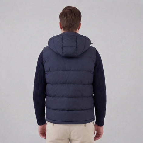 Herren Gepolsterte Bodywarmer Weste Mit Kapuze