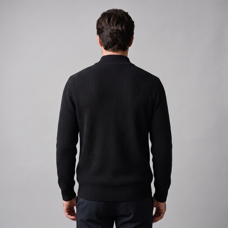 Herren Gerippte Strickjacke aus Wolle