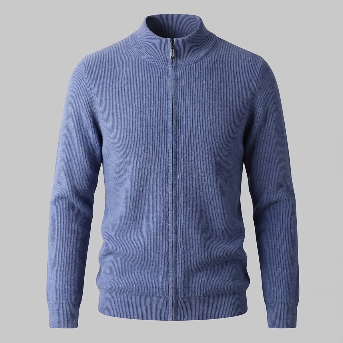 Herren Gerippte Strickjacke aus Wolle