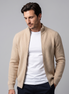 Herren Gerippte Strickjacke aus Wolle