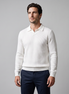 Herren Gerippter Strickpullover mit Polokragen