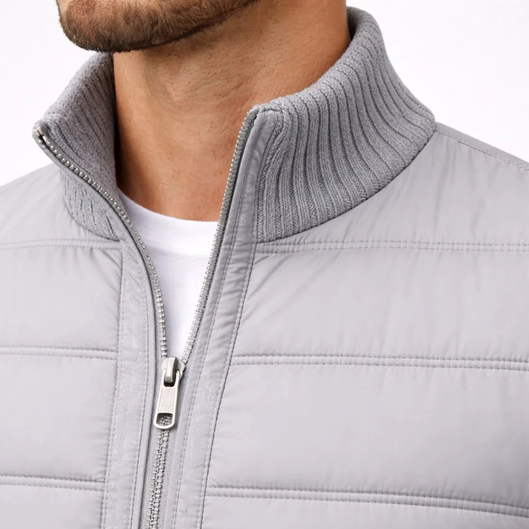 Herren Gesteppte Alltagsjacke mit Reißverschluss