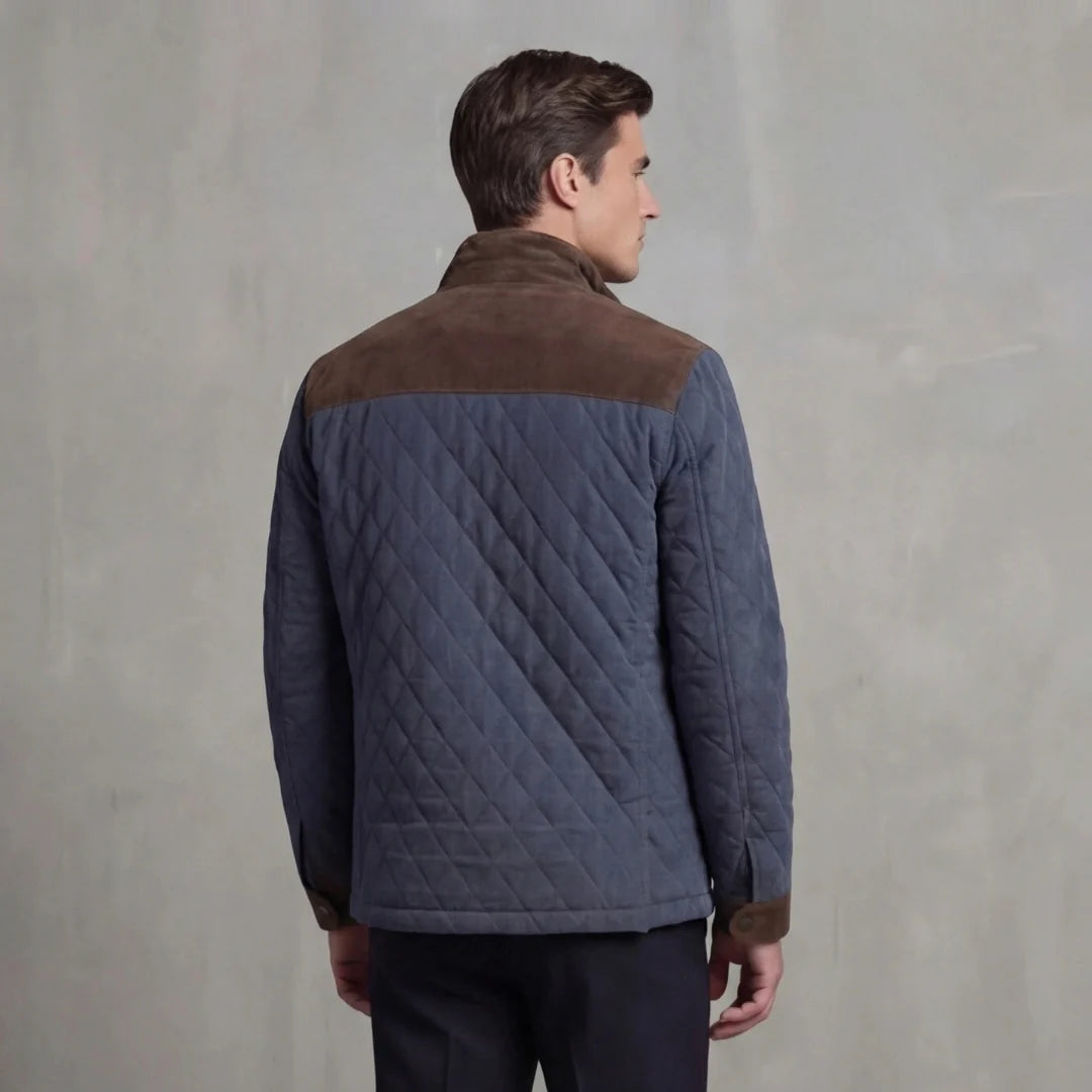 Herren Gesteppte Frühlingsjacke mit Stehkragen