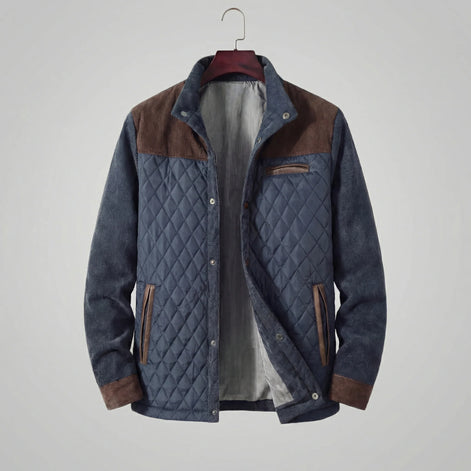 Herren Gesteppte Frühlingsjacke mit Stehkragen