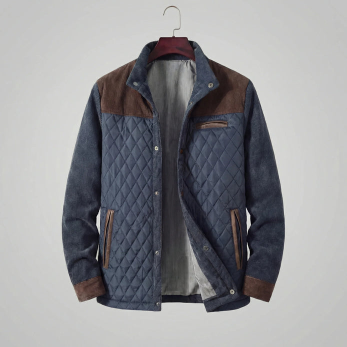 Herren Gesteppte Frühlingsjacke mit Stehkragen