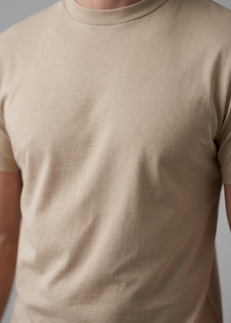 Herren Glänzendes Rundhals T-Shirt