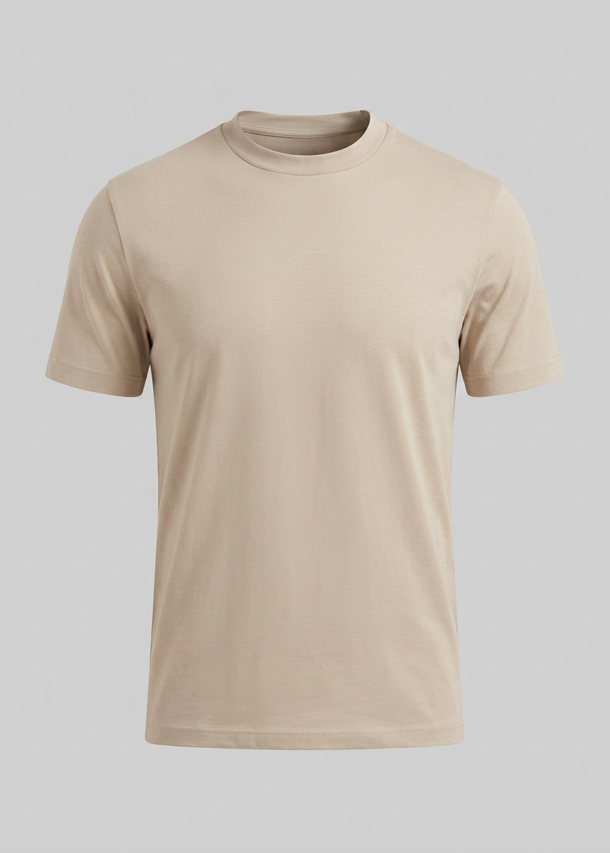Herren Glänzendes Rundhals T-Shirt