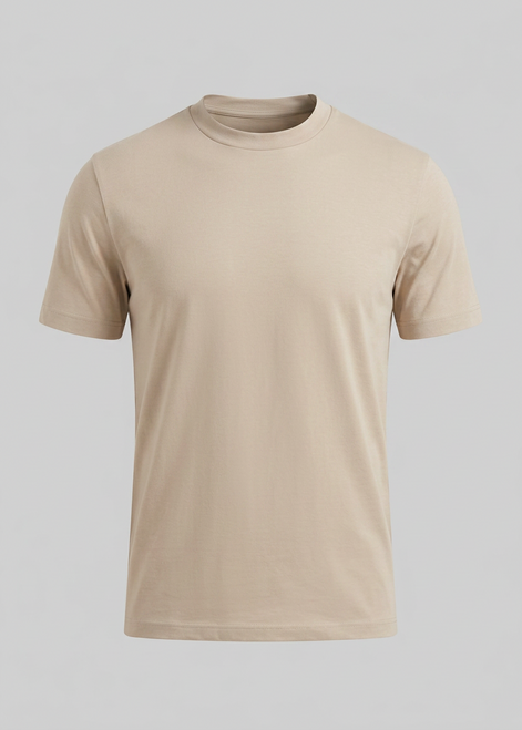 Herren Glänzendes Rundhals T-Shirt
