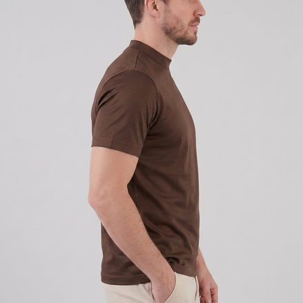 Herren Glänzendes Rundhals T-Shirt
