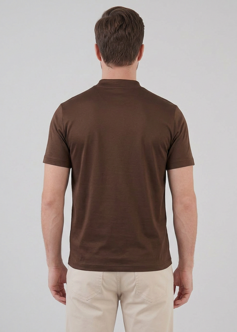 Herren Glänzendes Rundhals T-Shirt