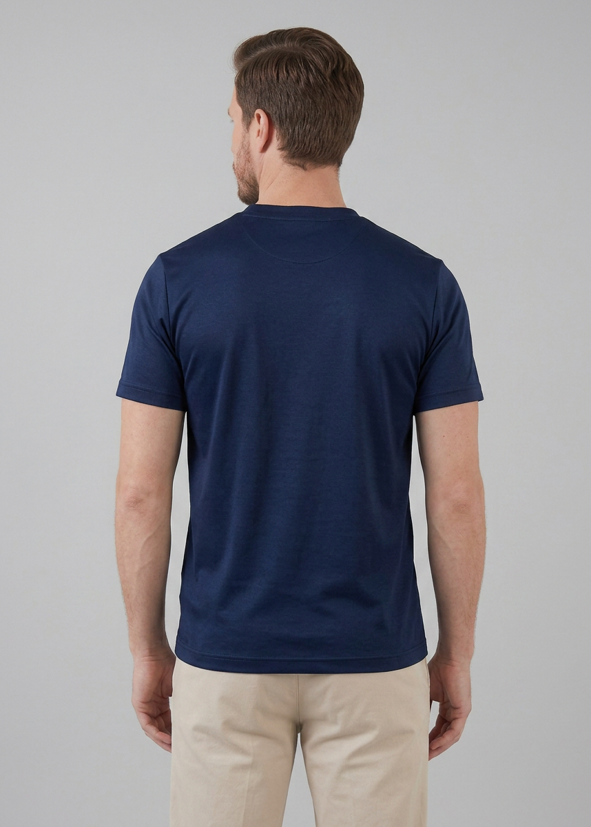 Herren Glänzendes Rundhals T-Shirt