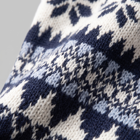 Herren Half-Zip Pullover mit Fair Isle Muster