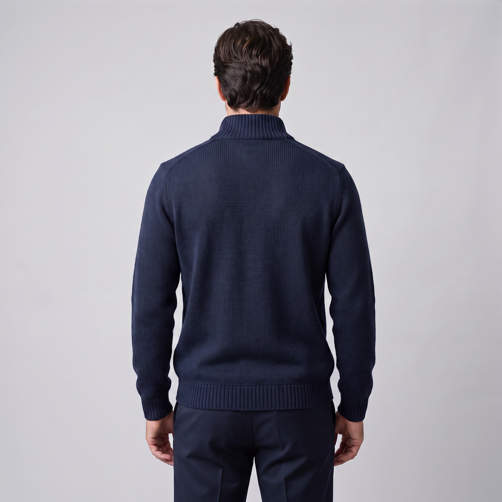 Herren Half-Zip Pullover mit Fair Isle Muster