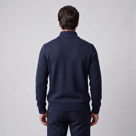 Herren Half-Zip Pullover mit Fair Isle Muster