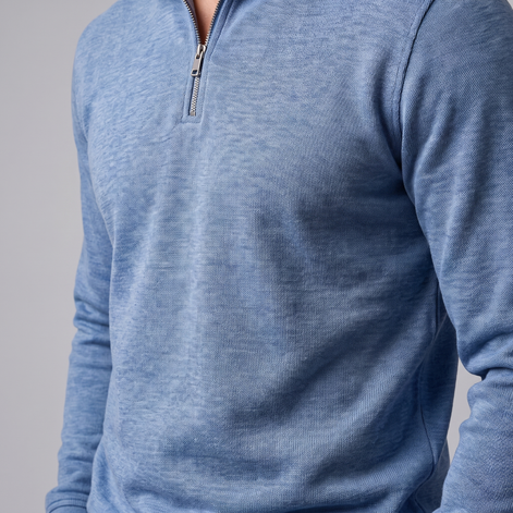 Herren Half-Zip Sweater mit Stehkragen