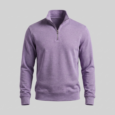Herren Half-Zip Sweater mit Stehkragen