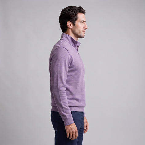 Herren Half-Zip Sweater mit Stehkragen