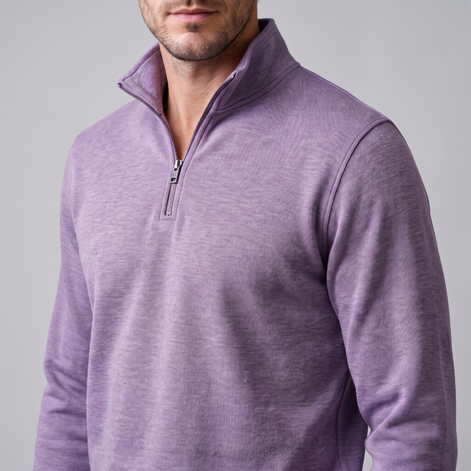 Herren Half-Zip Sweater mit Stehkragen