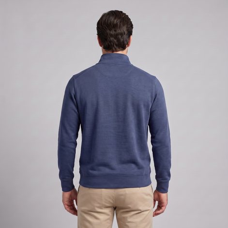 Herren Half-Zip Sweater mit Stehkragen