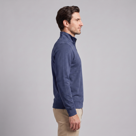 Herren Half-Zip Sweater mit Stehkragen