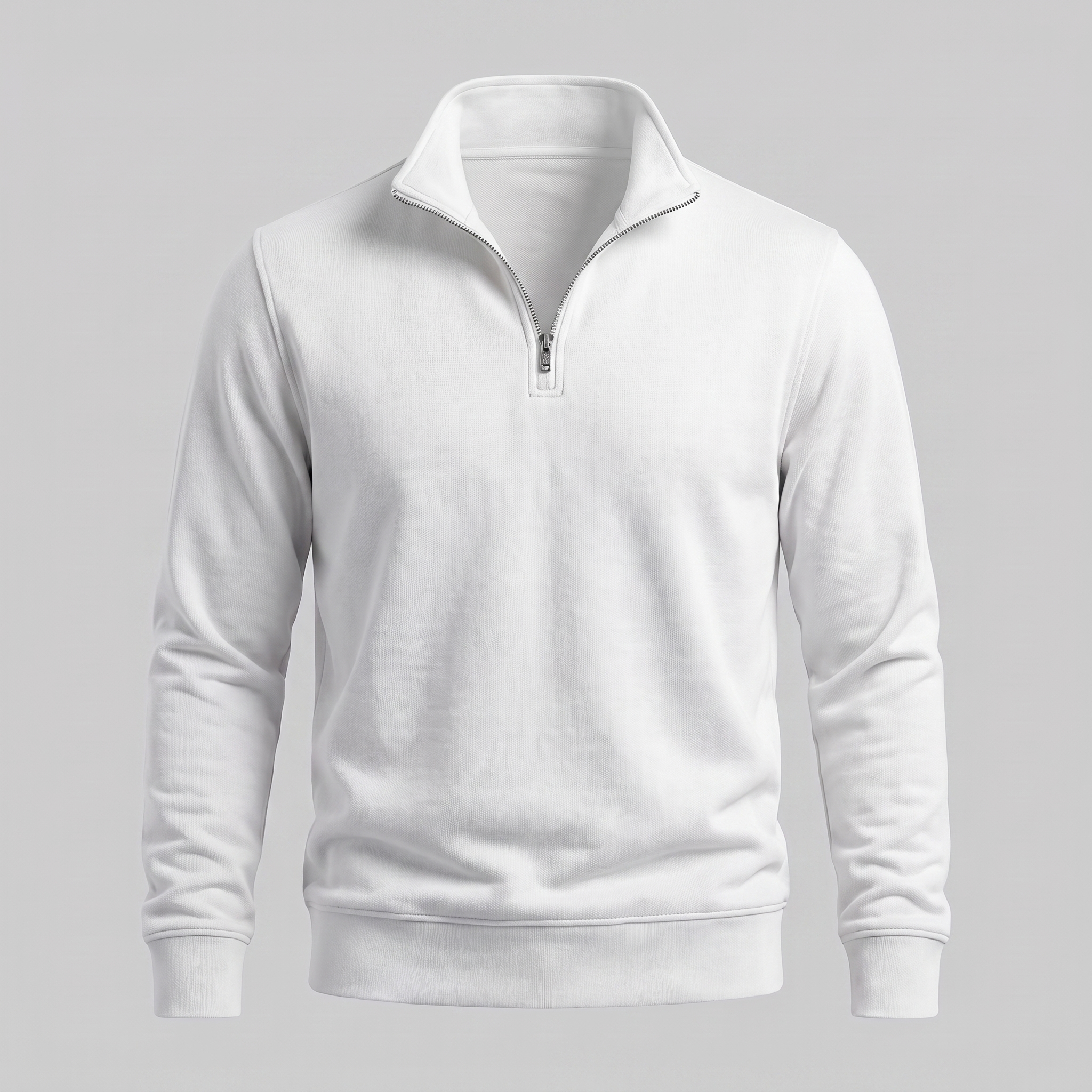 Herren Half-Zip Sweater mit Stehkragen