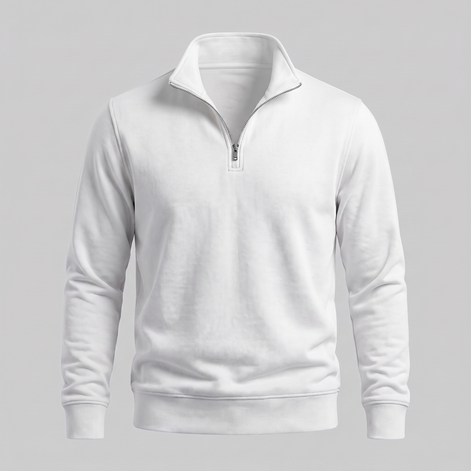 Herren Half-Zip Sweater mit Stehkragen