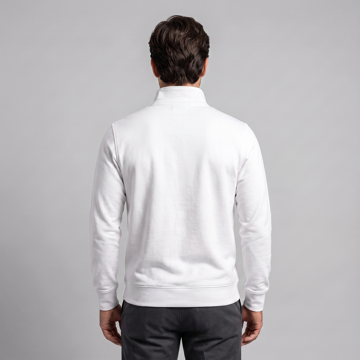 Herren Half-Zip Sweater mit Stehkragen