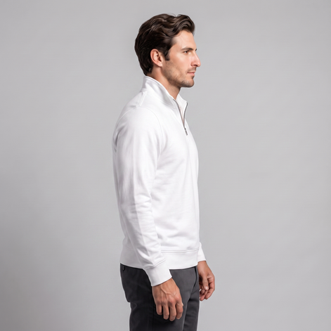 Herren Half-Zip Sweater mit Stehkragen