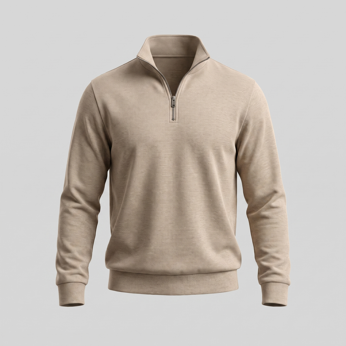 Herren Half-Zip Sweater mit Stehkragen
